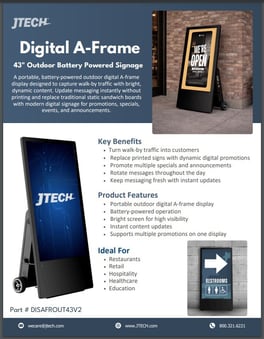 A-Frame DISAFROUT43V2  Sell Sheet