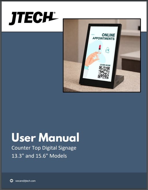 Signage Touch Screen Specification.pdf Digital Counter Top Displays - Specifications and Documentation