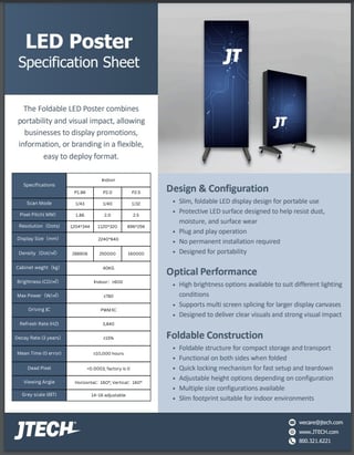 LED Folding Poster Spec Cover