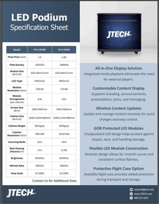 LED Podium Spec Sheet Cover