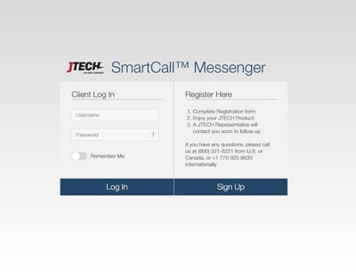 SmartCall Messenger Log In