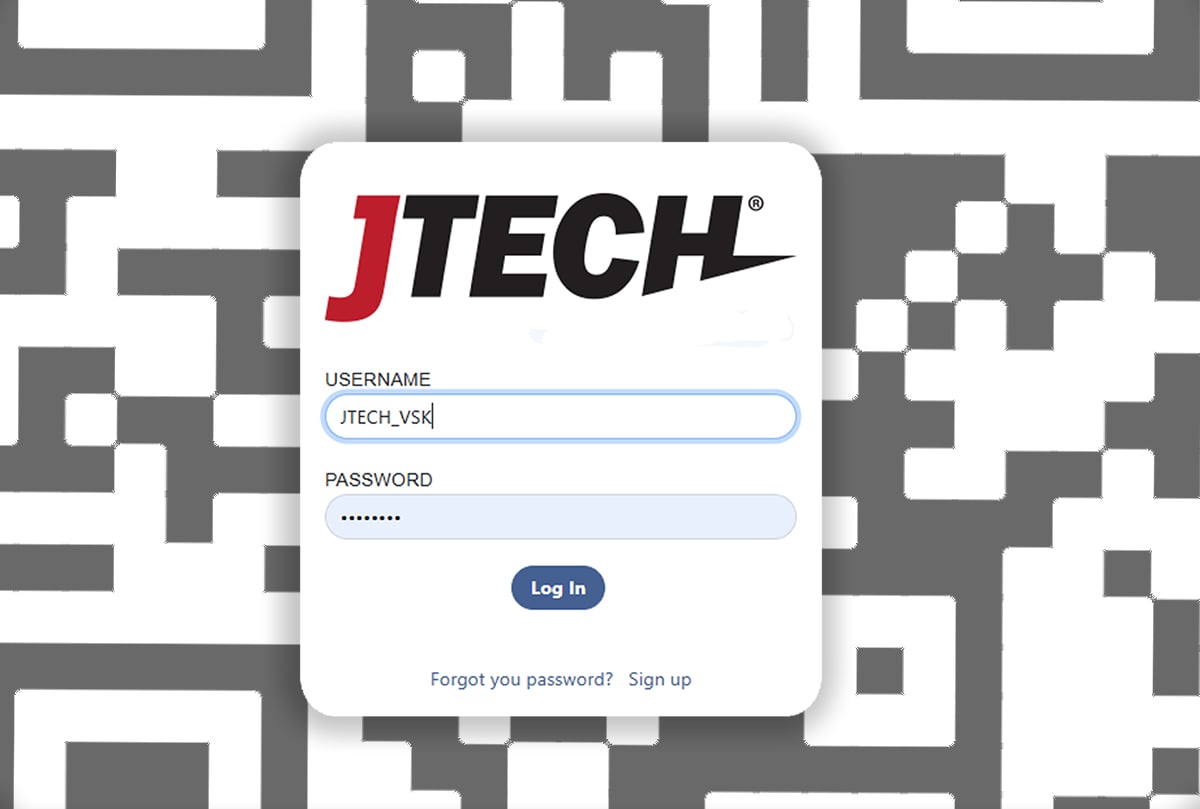 VSK Log-In Screen - Login Page