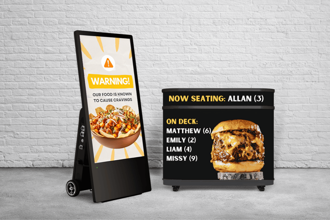 Aframe and podium restaurant