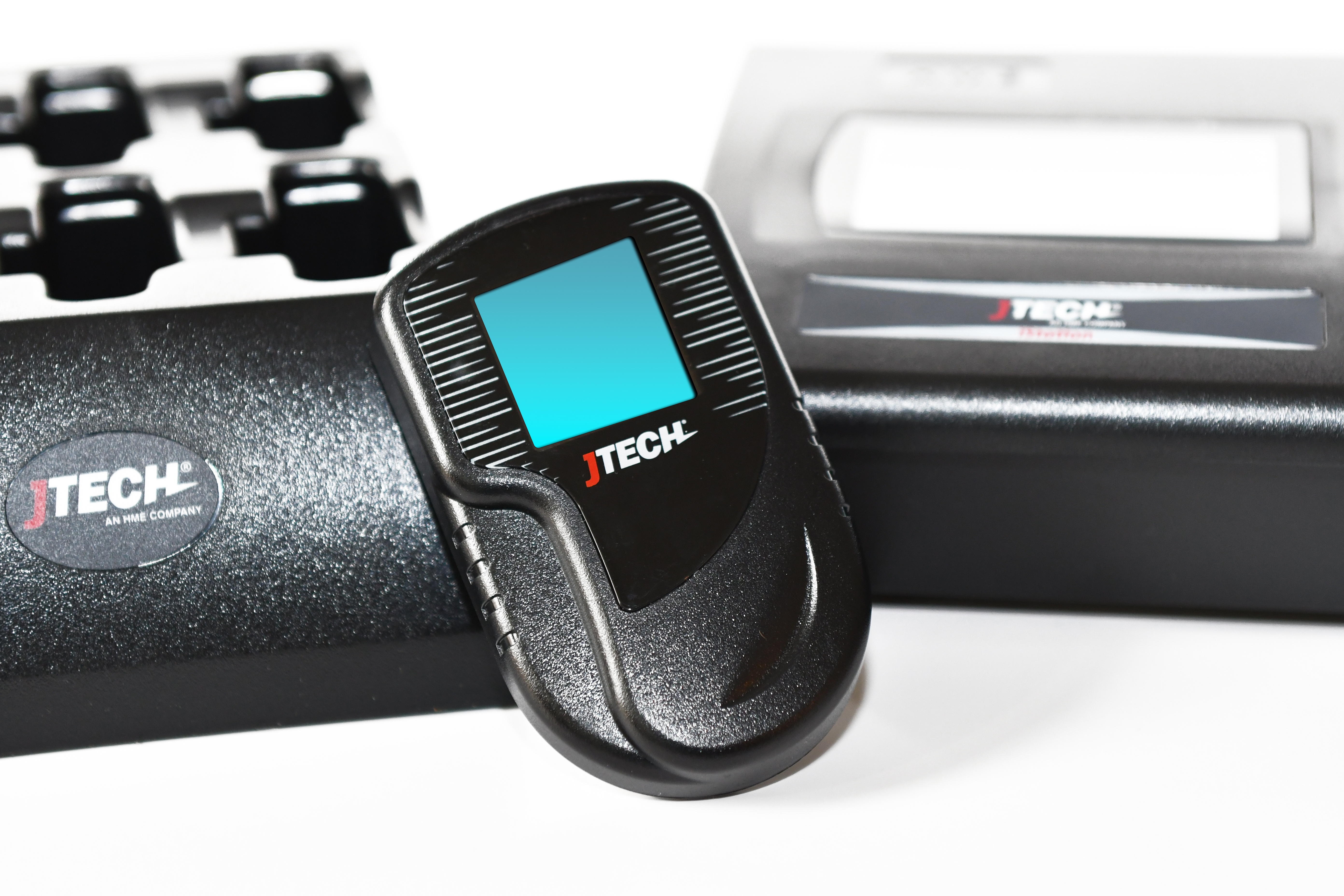 Pager Closeup with Faded Transmitter and Charger - Blue - No Message Pager Closeup with Faded Transmitter and Charger - Blue - No Message